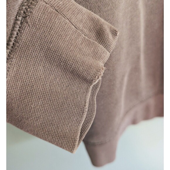 Chaps Denim Size Large Vintage Sweatshirt Brown Zip Hood L Mens Hoodie LS - Picture 6 of 8